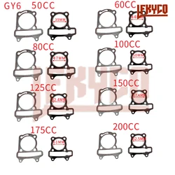 Motorcycle for GY6 CG200 125CC 200CC 50CC 60CC 80CC 100CC Pit Bike Cylinder Head Gasket Kit Set Moped Scooter Performance Parts