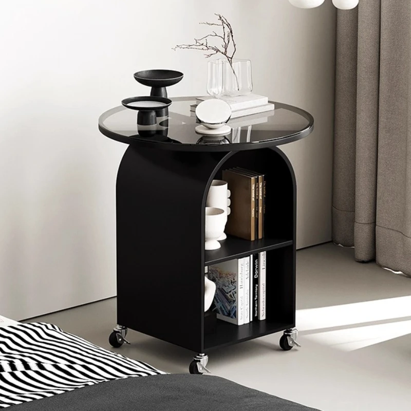 %R* Modern glass Bedside tables side table Night table nightstands Storage locker Nightstand home