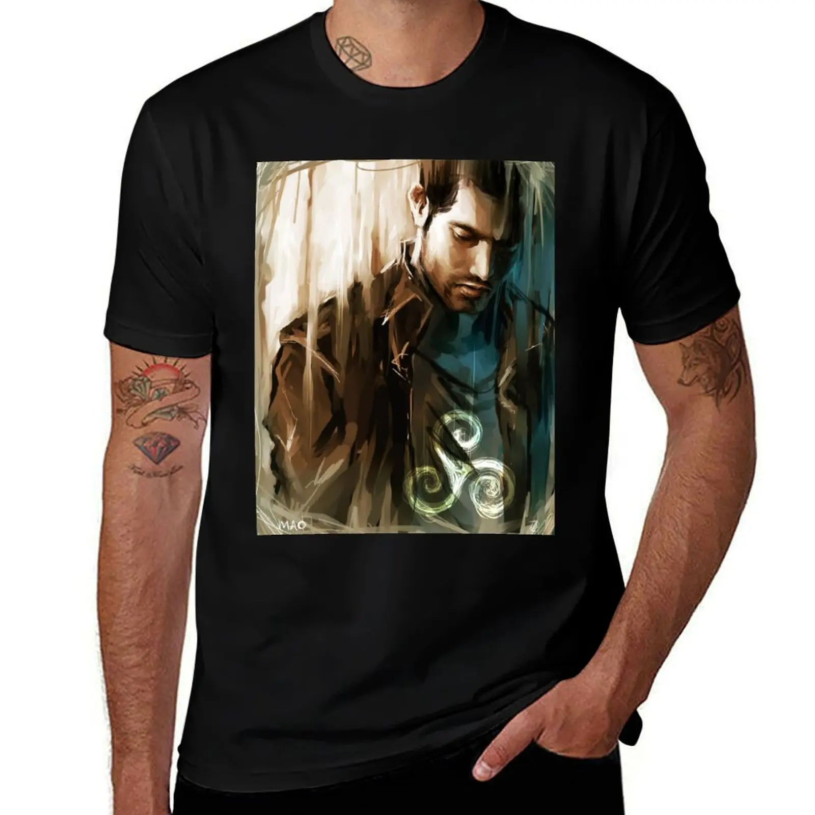 Derek Hale * tyler Hoechlin T-Shirt Quick Dry Outdoor Sports T-Shirt
