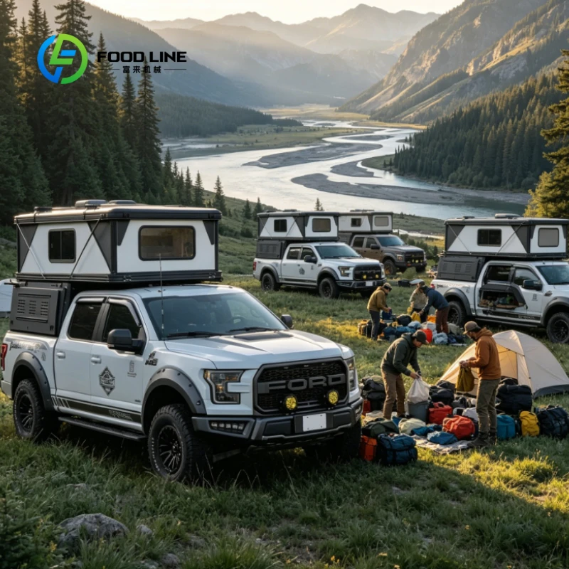 Customized Foldable Pickup Camper Roof Tent,Aluminum Hard Shell Top Suitable for Outdoor Cross-Country Camping