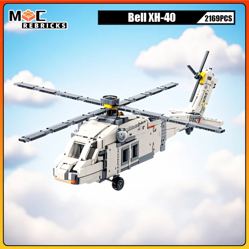 UH-60 Black Hawk Medium Utility Tactical Transport Helicopter Model MOC Building Blocks DIY Technology Bricks Toy Gift