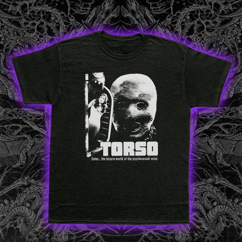 Torso T-Shirt 1973 Giallo Horror Film Tee Cult Italian Slasher Movie Graphic Tee Men Fashion Casual Sports Short-sleeved Women