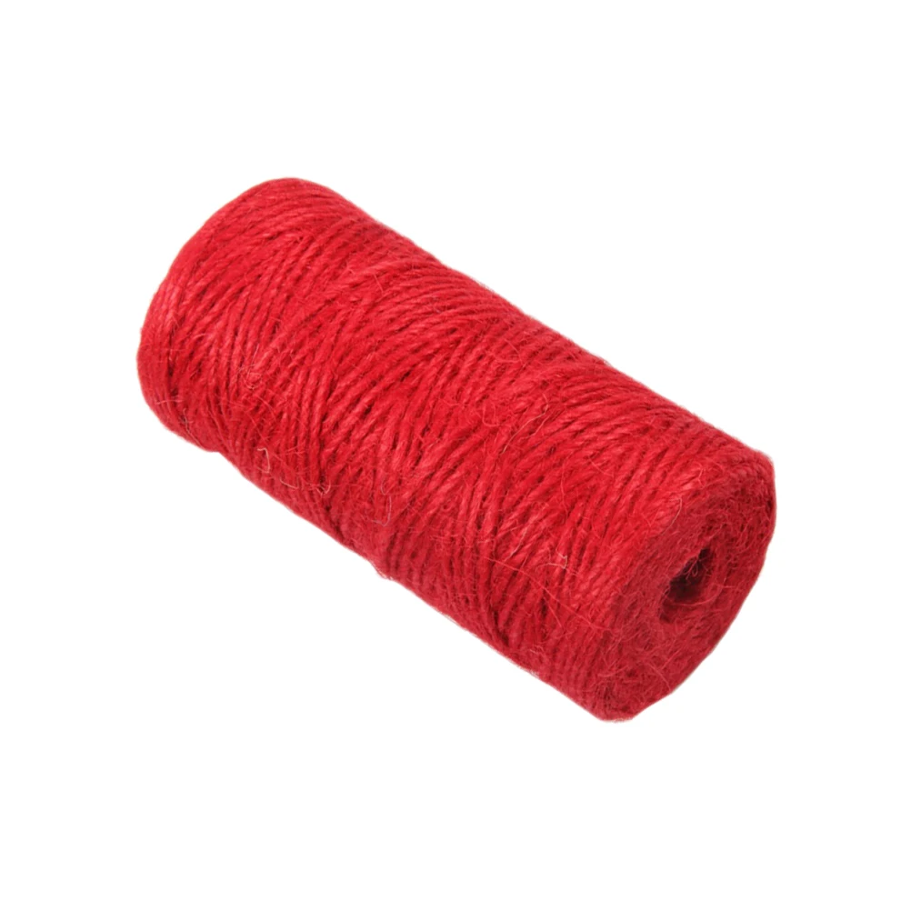 

100m Hemp Rope DIY Crafts Bouquet Wrapping Wedding Birthday Decor Red Rope String Red Ribbon Artificial Ribbon