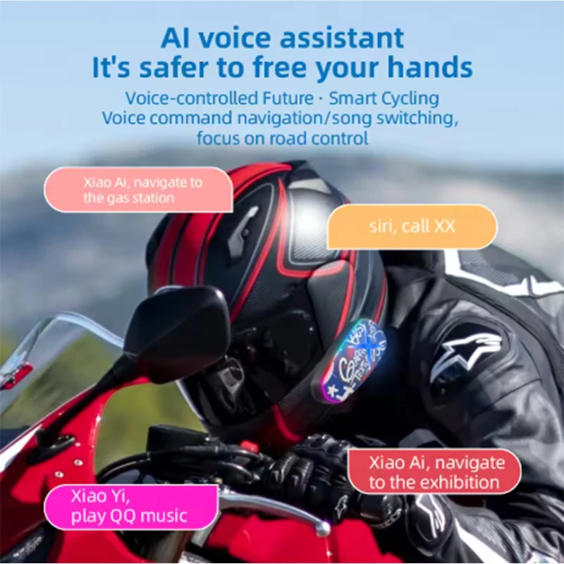 

K15 Doodle Style Мотоциклетный шлем Bluetooth-гарнитура Голосовой помощник 500 мАч Батарея Длительное время ожидания IP65 Водонепроницаемые наушники