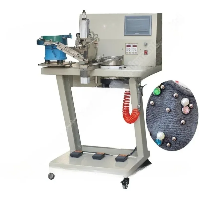 Black Semi-Auto Setting Attacher Machine Manual Beading Pearl And Nail Riveting Attacher for DIY Jewelry Craft
