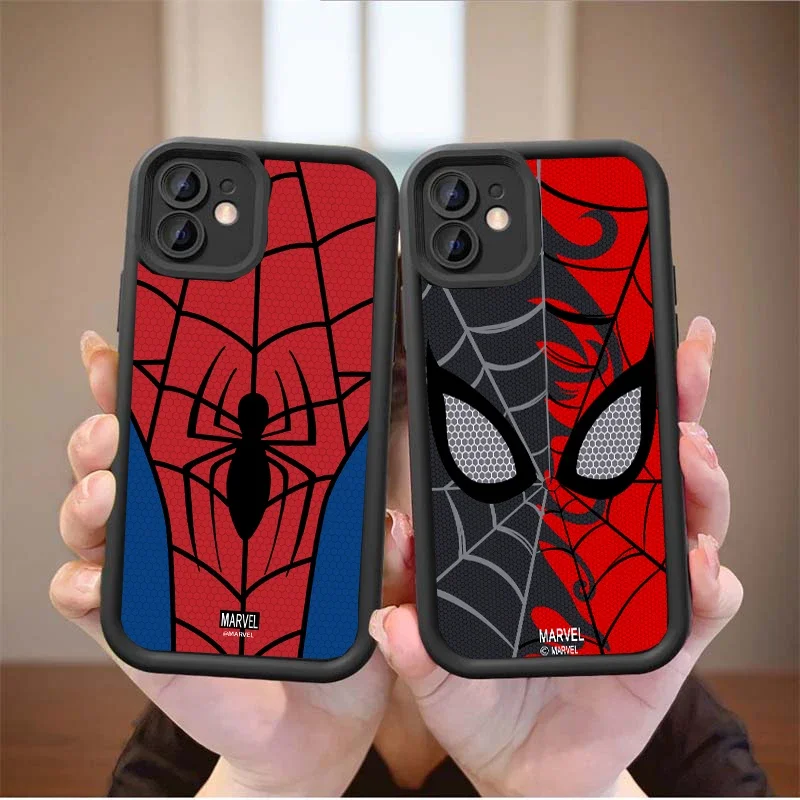 Hülle für iPhone 17 14 15 16 Pro Max Plus 16E 12 13 Mini 17 Air Cool Print Marvel Spider Man Eyes Silikon Niedliche Schutzhülle