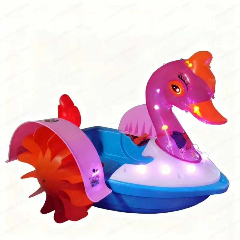 Children's Single Hand Boat, Water Park Durable PE LED Luminous Boat, Household Outdoor Water Toys