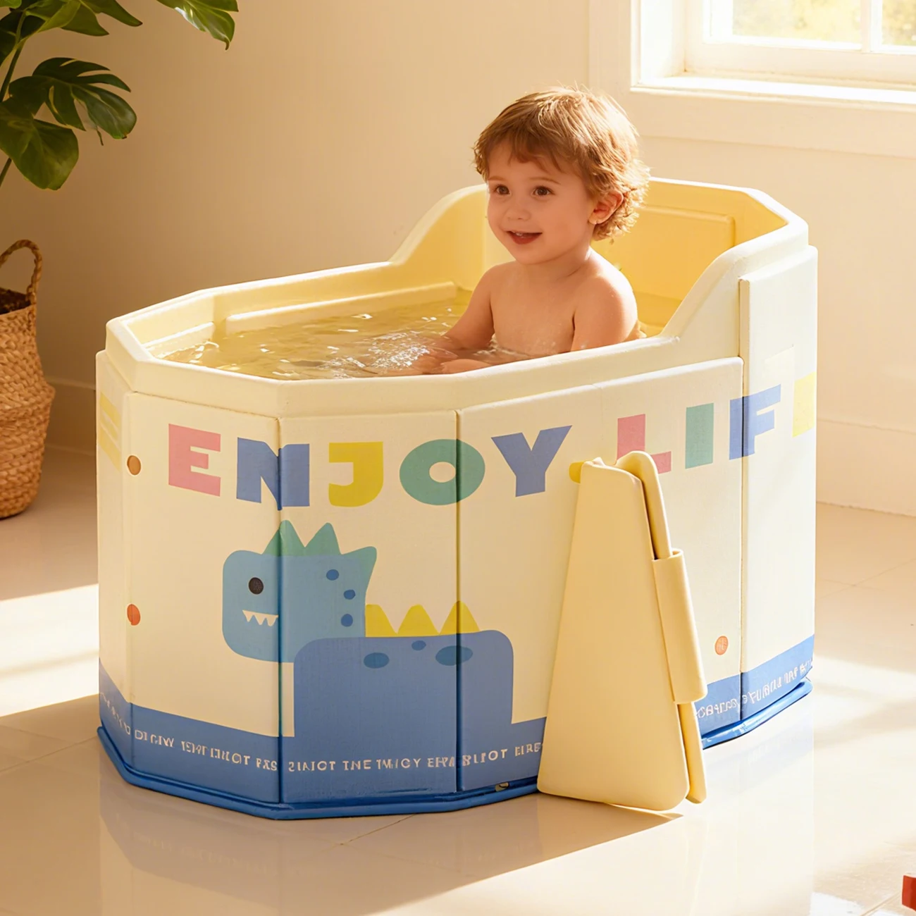 

Складная детская ванночка, 1 шт., портативная и складная ванночка для новорожденных малышей, простая в хранении, легкая для дома