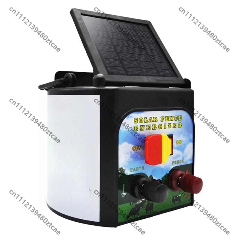 

Solar Powered Electric Fence Energizer Weatherproof Livestock Fence Charger, Agricultural Breeding Safety Equipment