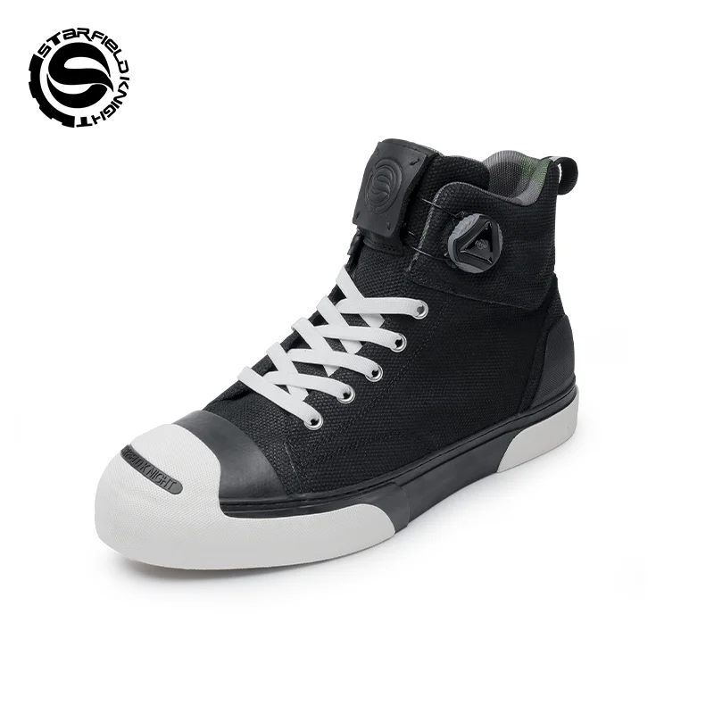 

Star Field Knight Black Retro Motorcycle Riding Shoes Comfortable Breathable Hard Protection Wear-resistant Motocross Race Boots