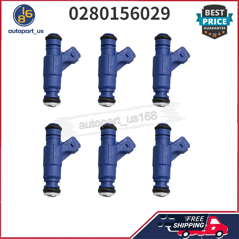 6Pcs Fuel Injectors 0280156029 For 2001-2003 Ford Ranger 2001-2002 Ford Explorer 2002 Mercury Mountaineer 2002-2004 Mazda B4000