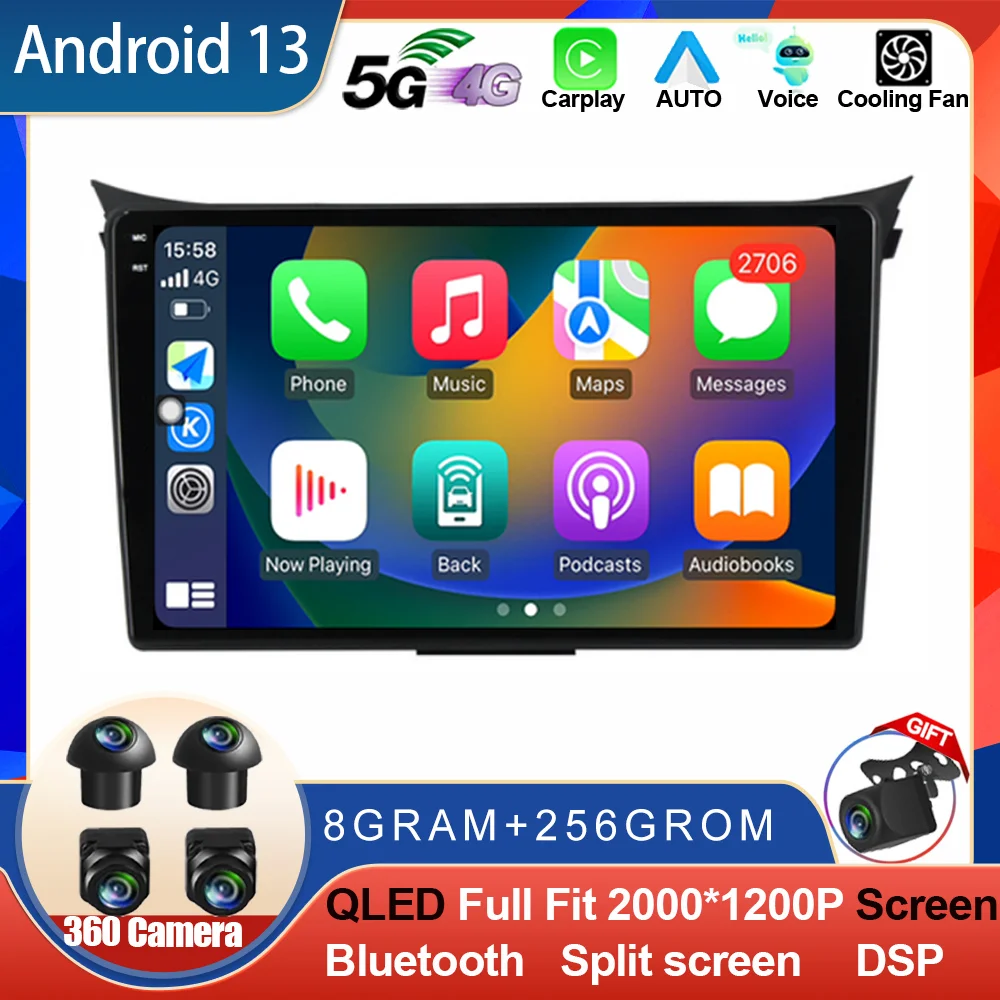 

Android 13 для Hyundai I30 Elantra GT 2012-2016, автомобильный DVD-плеер, радио, GPS, стерео, мультимедиа, аудио, Carplay, авто, Wi-Fi, 4G DSP