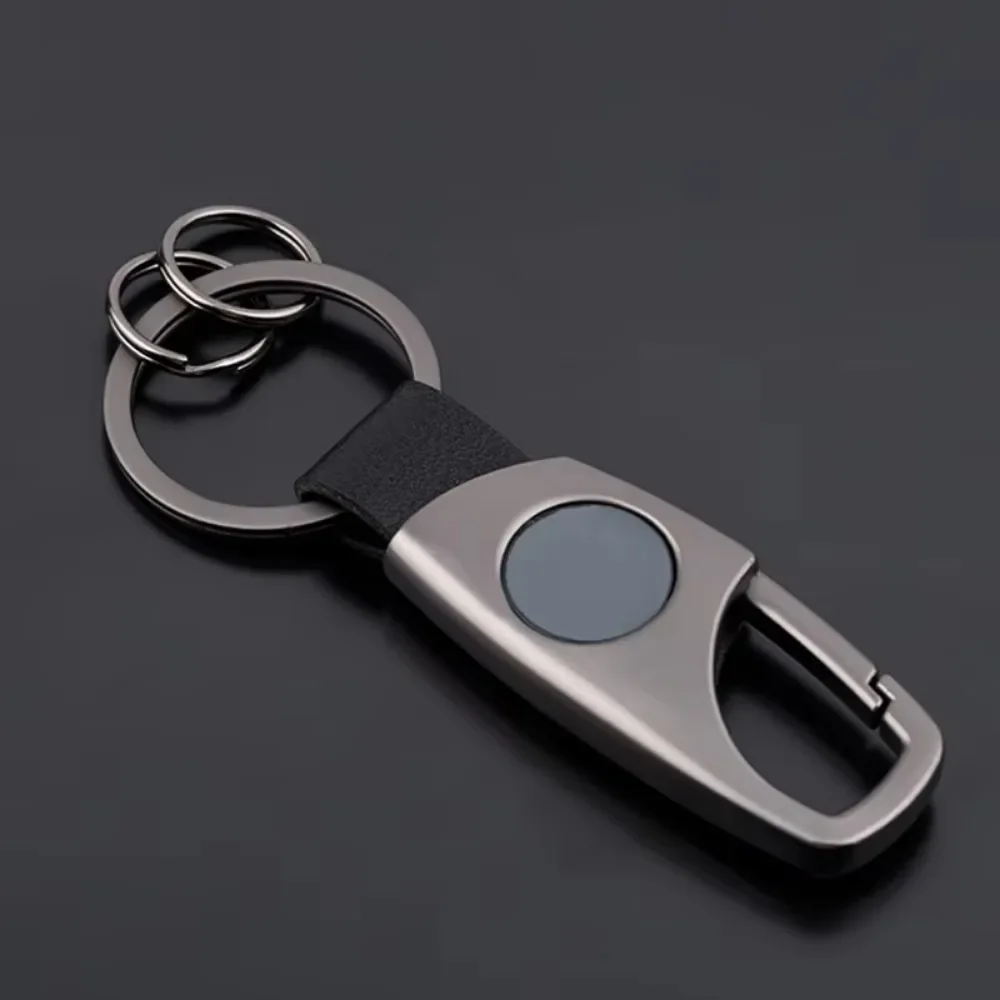 5pcs Wholesale Blank Retro Matte Finish Black Keychain Creative Waist Hanging Anti Lost Keyring Car Moto Key Chain Ring Gift