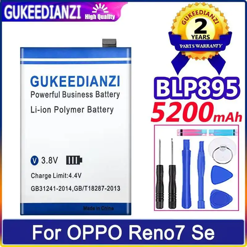 

Mobile Phone Battery BLP895 Lightweight For Oppo Reno 7 SE 7SE PFCM00 High Capacity 5200Mah