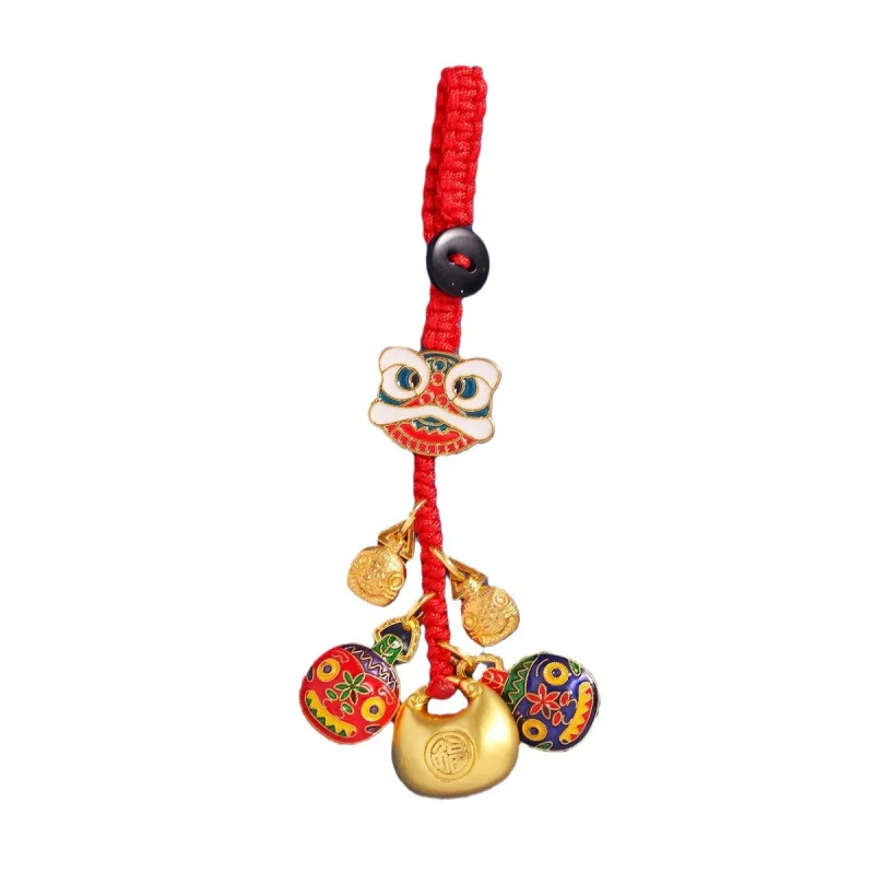 Guochao Xingshi القانون القديم محظوظ المفاتيح البلع الذهب الوحش مفتاح حلية الهاتف المحمول سيارة قلادة النمط الصيني الغريني الذهاب #5