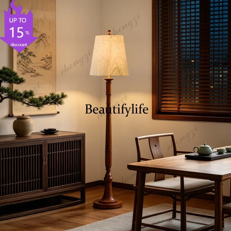 EE Bedroom study retro floor lamp French antique style living room sofa side coffee table vertical atmosphere lamp