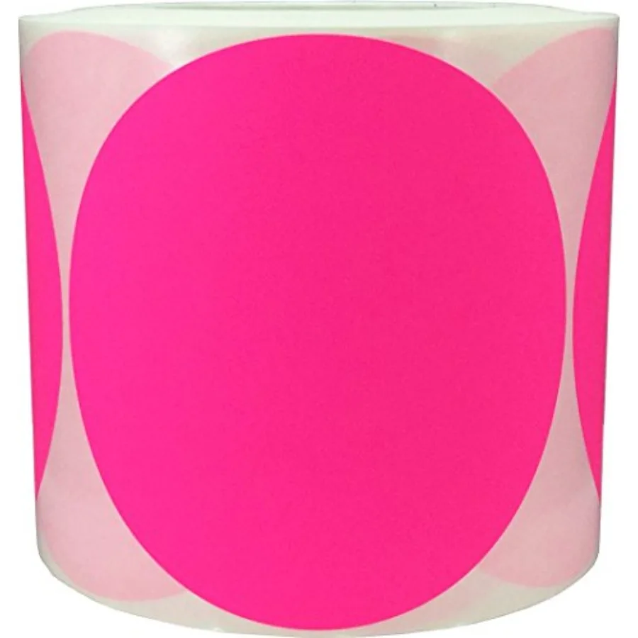 

Цветные этикетки для маркировки товаров, круглые, диаметром 5 дюймов, 500 штук, самоклеящиеся, на рулоне.