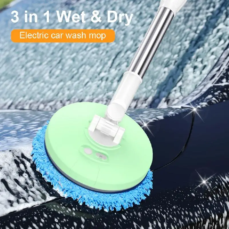 Wireless Electric Spin Mop Cleaning Machine Automatic 3 In 1 Wet & Dry Home Cleaner Car Glass Ceiling Door Windows Floor Cleaner