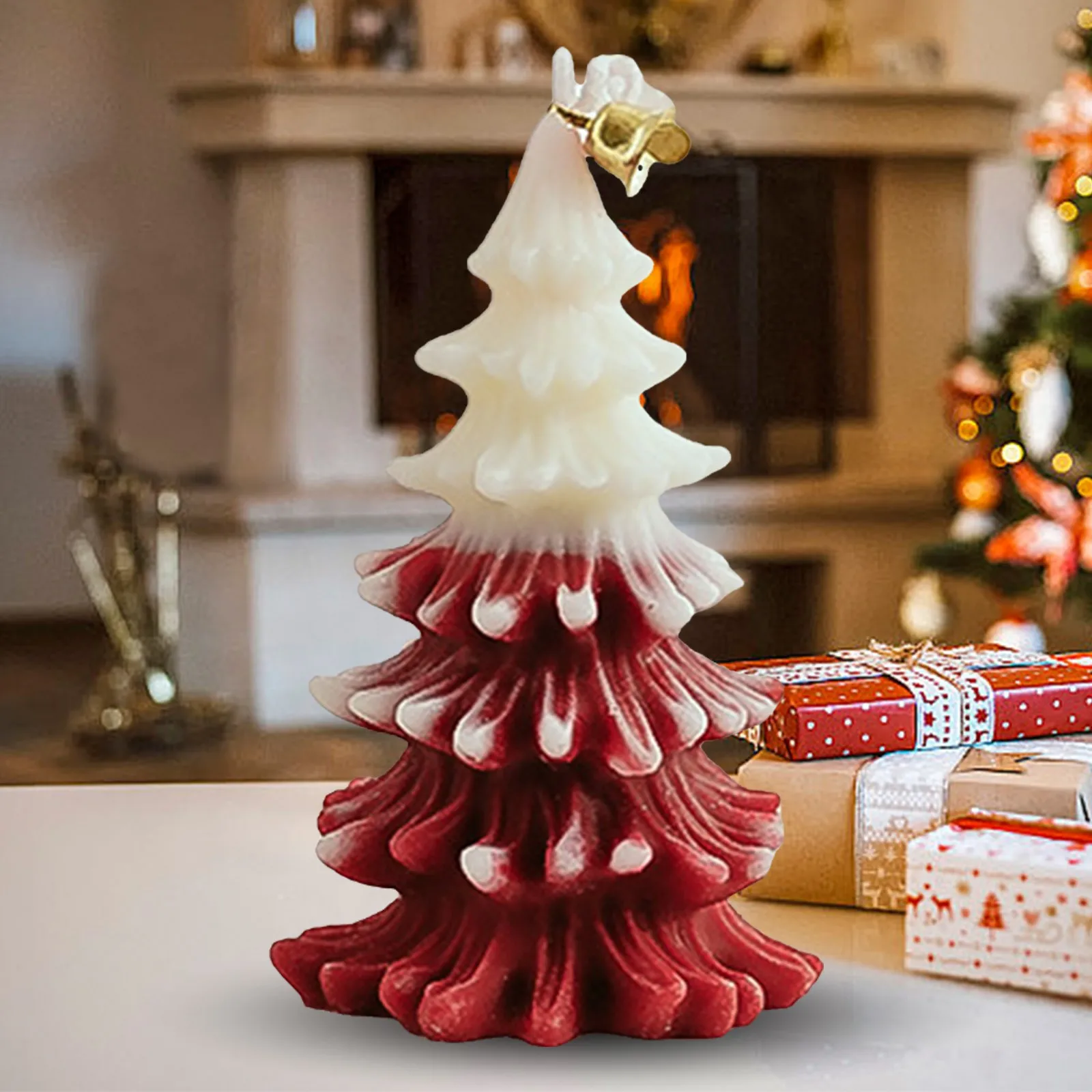 2024 Christmas Tree Scented Candles Christmas Decorations For Home Luxury Decoration Candle Christmas Tree Guest Gift Candles