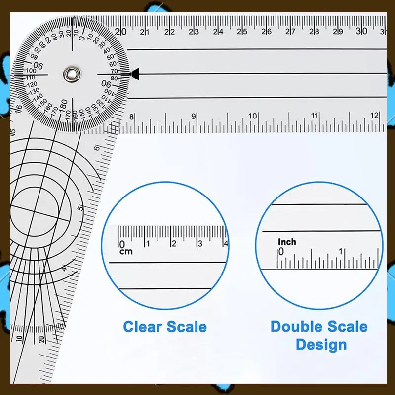 

Promotion! Protractor Pack Of 10 Protractor Angle Spinal Ruler Orthopaedic Ruler Goniometer Physiotherapy Bicycle Protractor