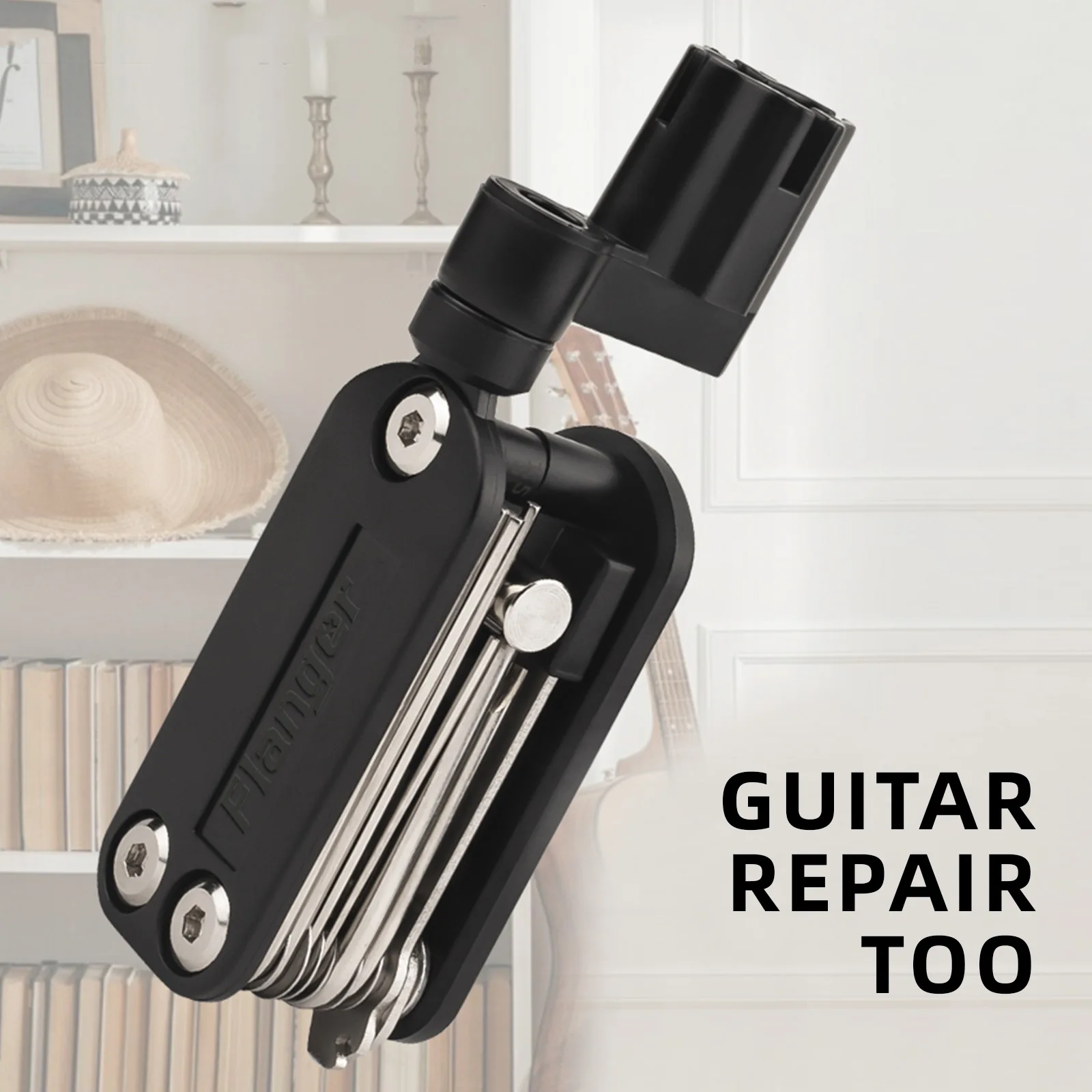 Flanger All-In-One Guitar Maintenance Tool Fmt-3Aluminum Alloy Structure with Storage Bag for Acoustic Electric Guitars Bass