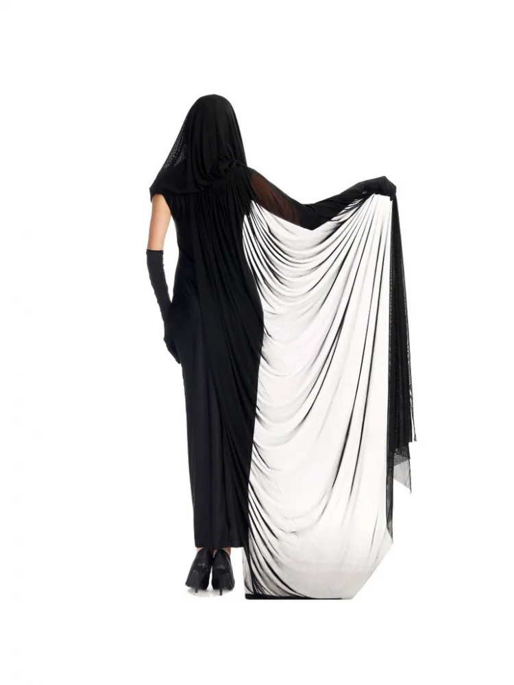 

SXXXL женский костюм на Хэллоуин, ведьма-призрак невесты, косплей, orm, полиэстер, материал, традиционная китайская юбка