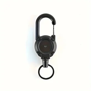 Retractable Keychain With Wire Anti-Theft Lock, Easy-Pull Cord, And Elastic Design, Suitable For Camping And Everyday Use.