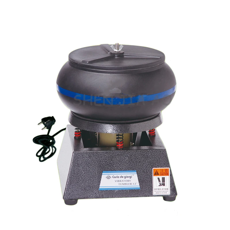 Vibration polishing machine and polishing machine, 12 inch metal and jade can polishing machine, 110 / 220V stone jewelry glass