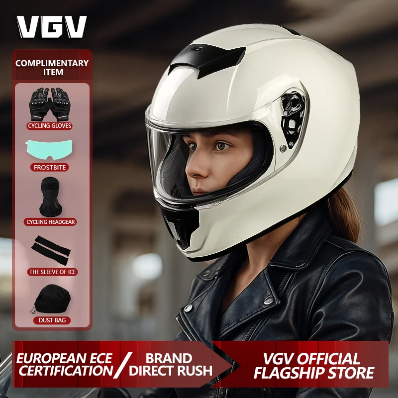 

VGV L02 ECE certified protective rally full-cover motorcycle helmet all-season universal travel riding helmet