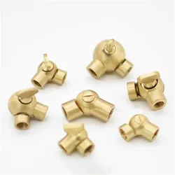 Copper universal head swing arm lampshade turning head connector brass lighting accessories DIY M10 Adjustable corner arm