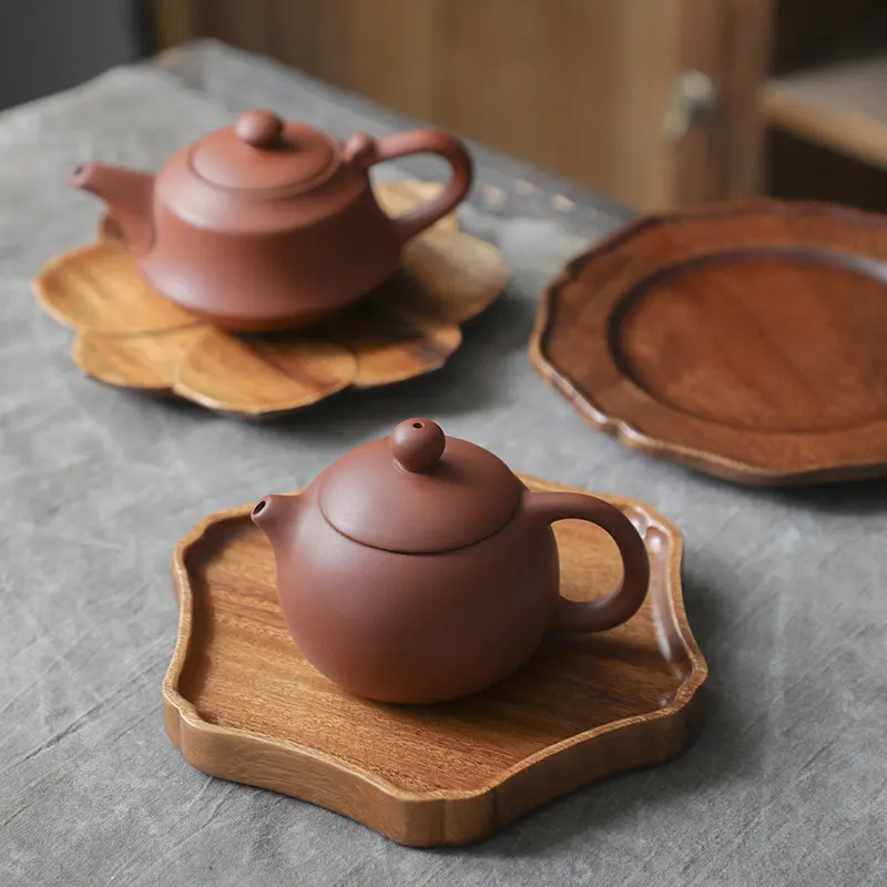 Japanese Style Wooden Tea Set Accessories Tea Pot Tray Tea Cup Tray Real Wood Tea Tools Set Tea Ceremony Accessories view 3