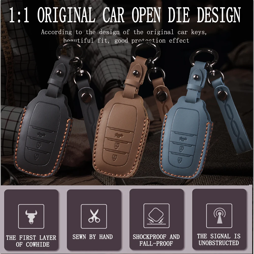 For Toyota Tacoma Fortuner Corolla Venza Grand Highlander RAV4 XSE Prime Land Cruiser Hilux 2023 2024 Car Key Cover Case