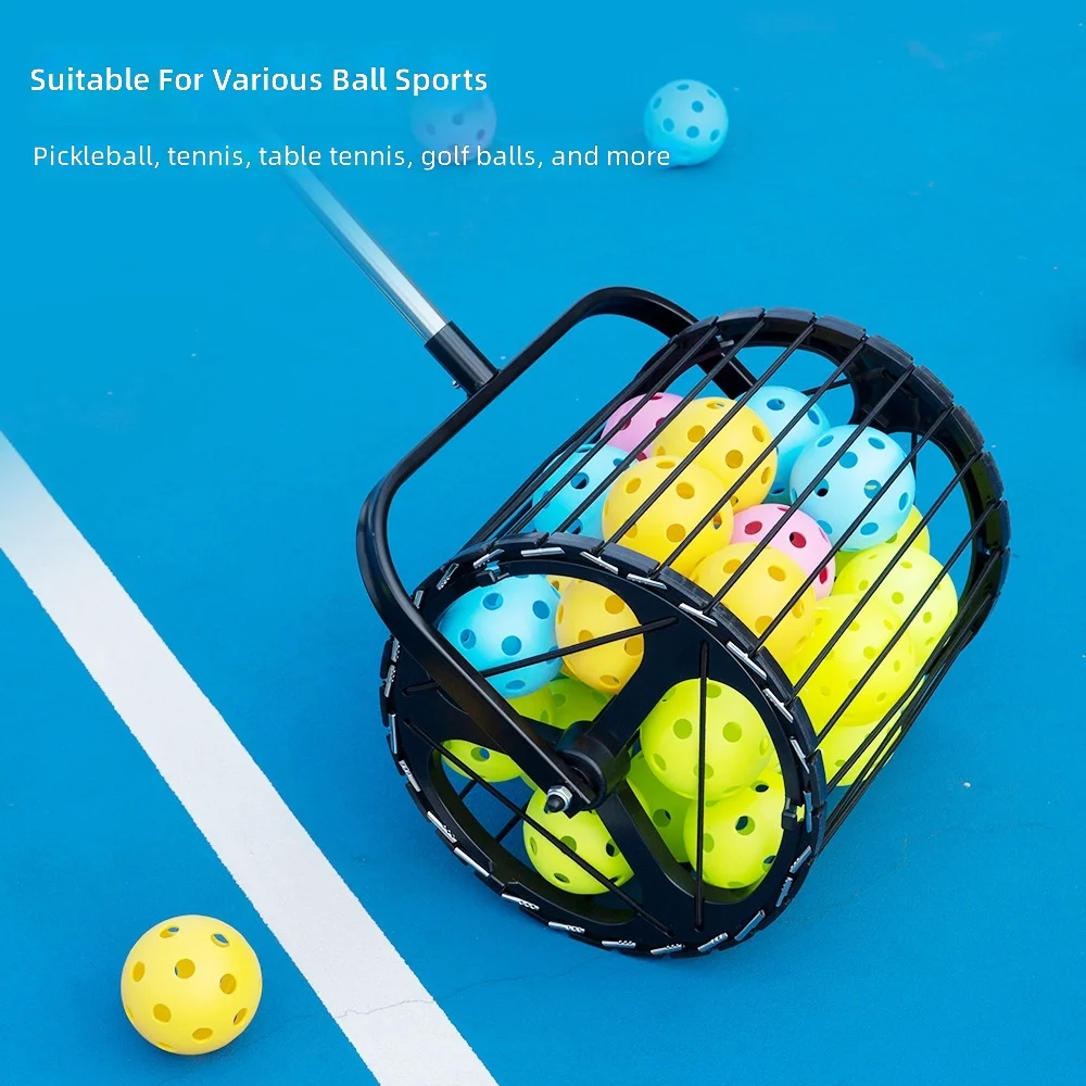 Tennis Ball Picker, Rolling Multi-Ball Trainer, Automatic Retractable, Portable for Tennis and Table Tennis Balls