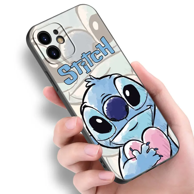 Cute Kawaii Stitch Black Phone Case For Huawei Pura70 Pro Plus P60 Pro P50 P40 P30 P20 Pro P10 Lite PSmart Z PSmart 2021 Cover