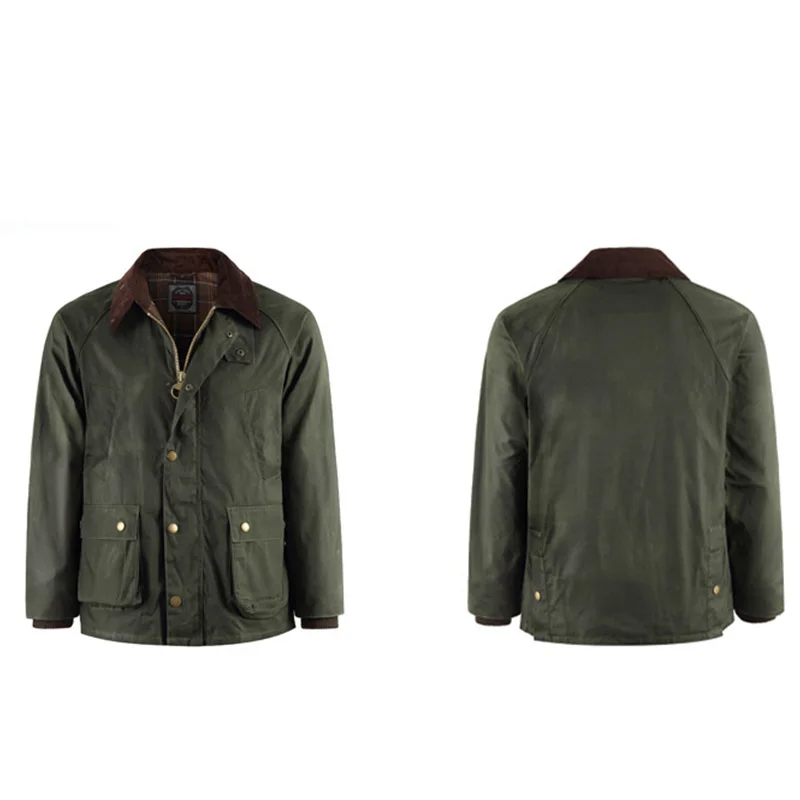 AMEKAJI الأمريكية خمر أزياء الرجال بدوره إلى أسفل طوق كم طويل عارضة العصرية بلون متعدد جيب سترة الذكور معطف أعلى #5