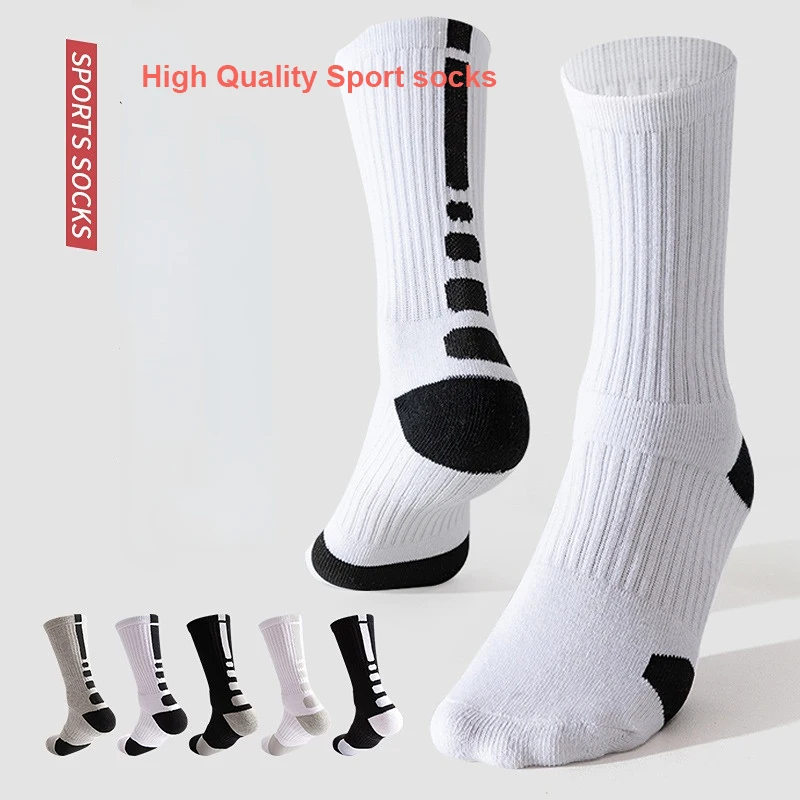 2023 Anti-slip Football Men Cotton Socks Sport Male Non-slip Basketball Soccer Tennis Sport Grip Cycling Riding Socks For Men