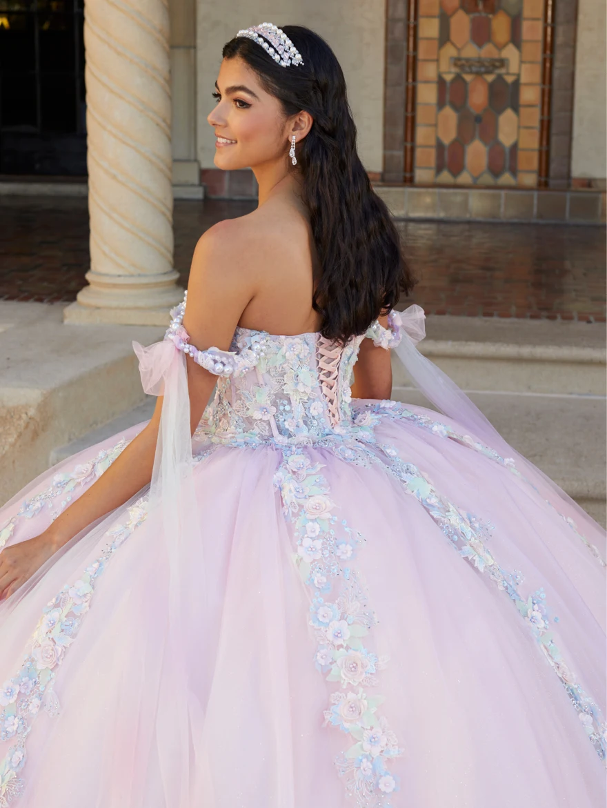 Vestido para quinceañeras azul personalizado, vestido De baile con flores espaguetis, apliques con cuentas, dulce 15, Vestidos De 15 Años YQD155, 2023