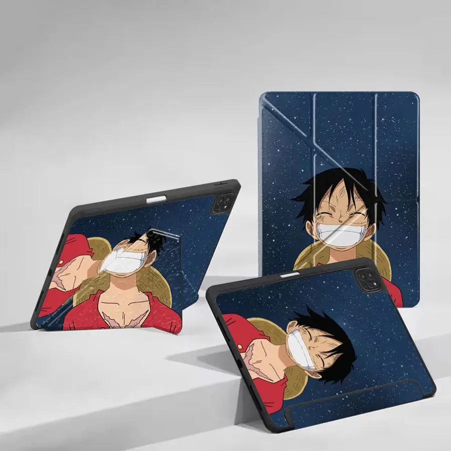 Holder Cover Tablet Case For iPad Pro 11 10 9 8 7 th 12.9inch Air 4 5 M3 M2 M4 11inch Pro 2025 Mini 6 7 Anime O-One Pieces