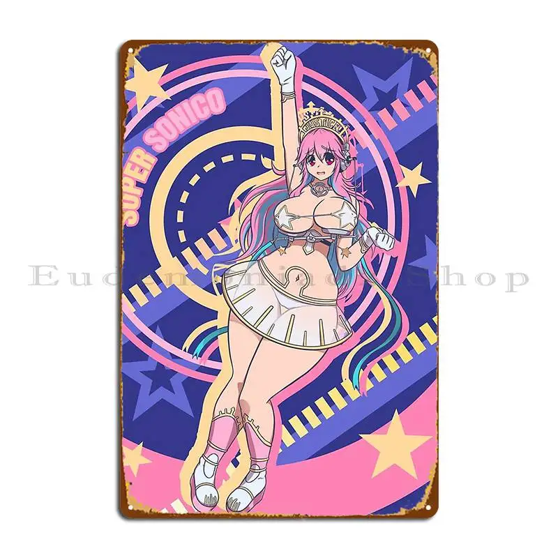 Super Sonico Libra Version Metal Sign Classic Rusty Customize Iron Create Tin Sign Poster