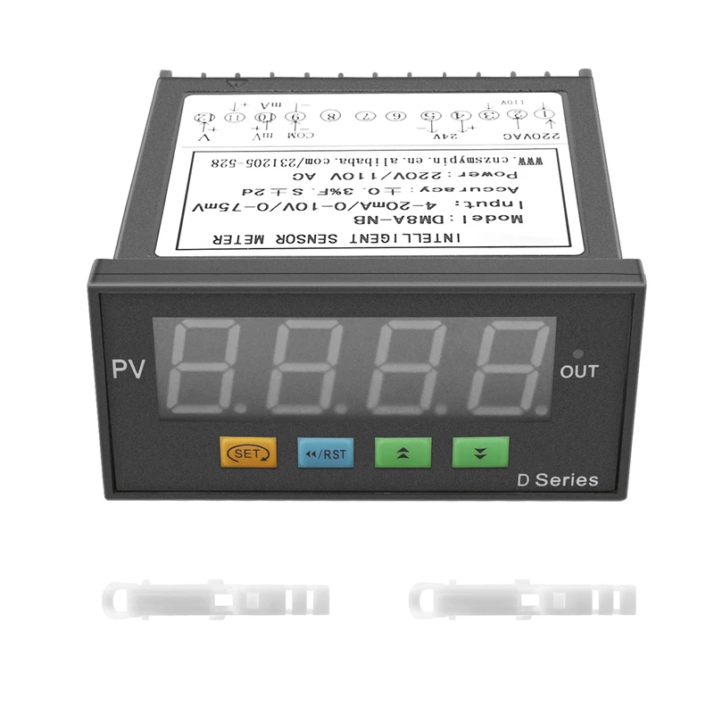 ABYC mypin جهاز قياس الاستشعار الرقمي متعدد الوظائف شاشة LED ذكية 0-75Mv/4-20Ma/0-10V المدخلات