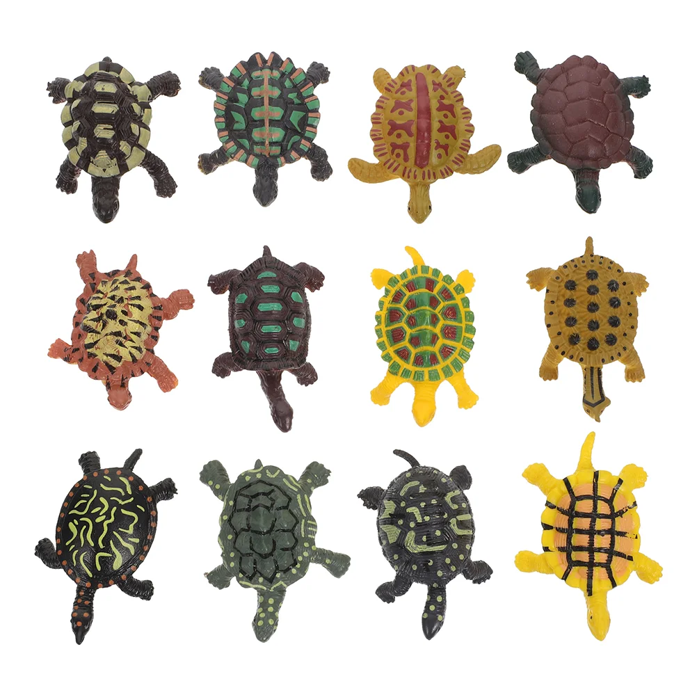 

24 Pcs Childrens Toys Simulation Turtle Tortoise Decor Models Mini Turtles Figurines