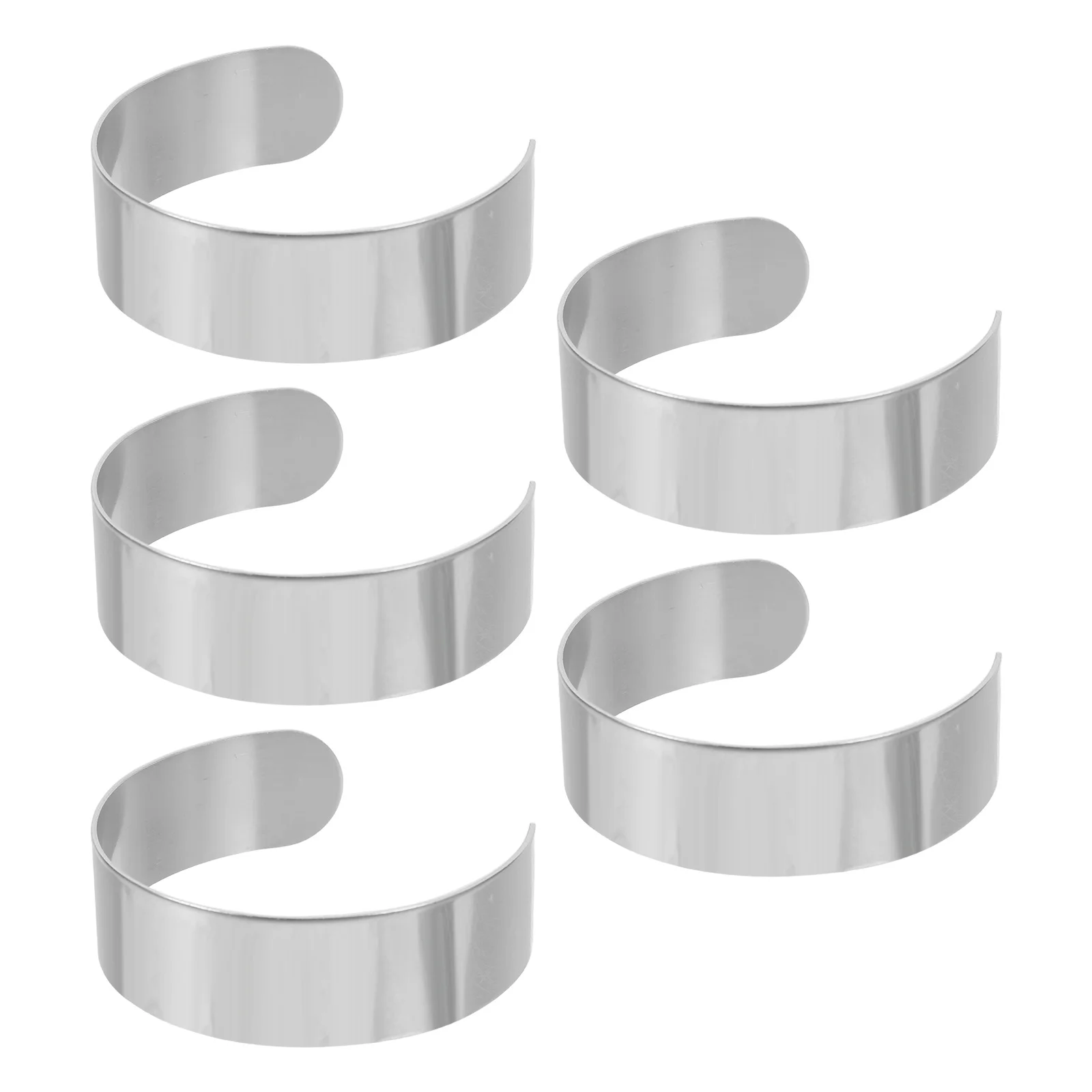5pcs Stainless Steel Bracelet Blanks For Jewelry Making Cuff Bangle Blanks Metal Diy Crafts Engraving Bracelet Supply Resilient
