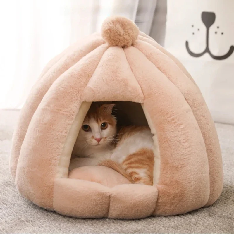 S/M Triangle Cat Nest Closed Cat House Pet Nest Warm and Thickened Deep Sleep Dog Nest Pet Supplies