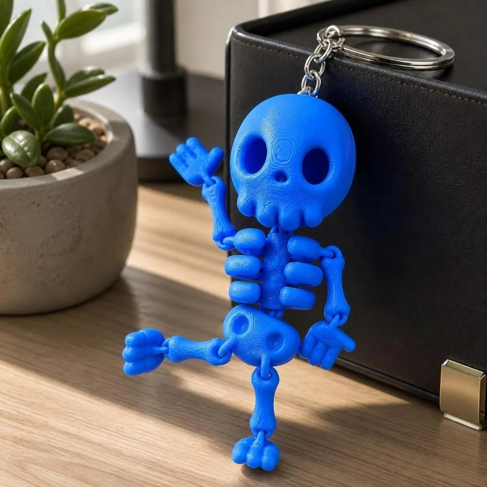 Decoration Skeleton Keychain 3D Printed Hanging Ornaments Skull Bag Charm Gothic Punk Funny Halloween Keychains Halloween Gift