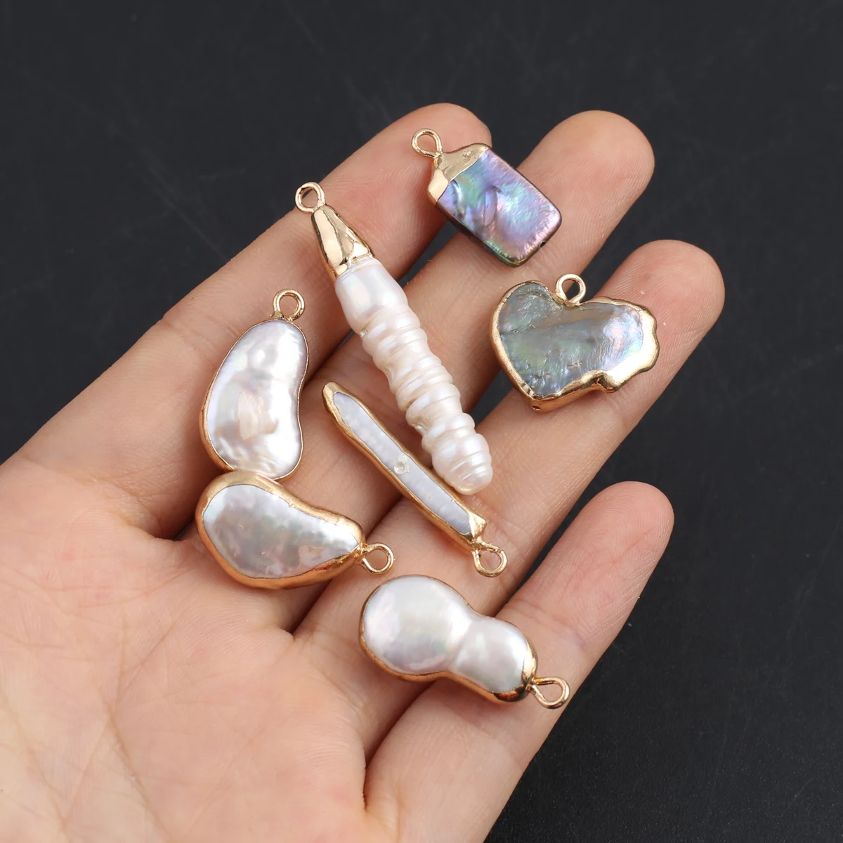 Random 5 Pieces Natural Baroque Pearl Pendant Colorful High-quality Pearl Jewelry for Jewelry Making DIY Necklace Accessories