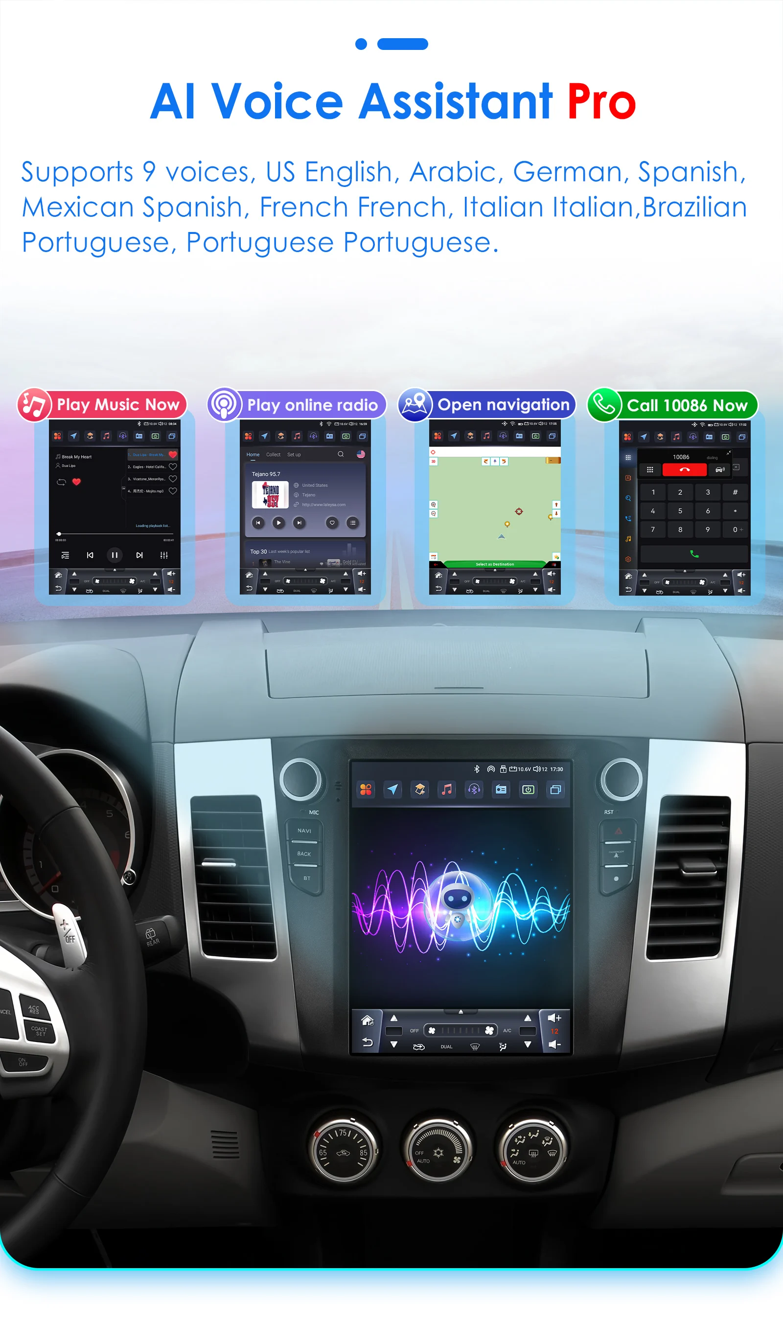 Hizpo Tesla-Style Stereos für Citroen C-Crosser Peugeot 4007 Mitsubishi Outlander XL 2 2005 - 2011 Carplay Android Autoradio – Detail 20