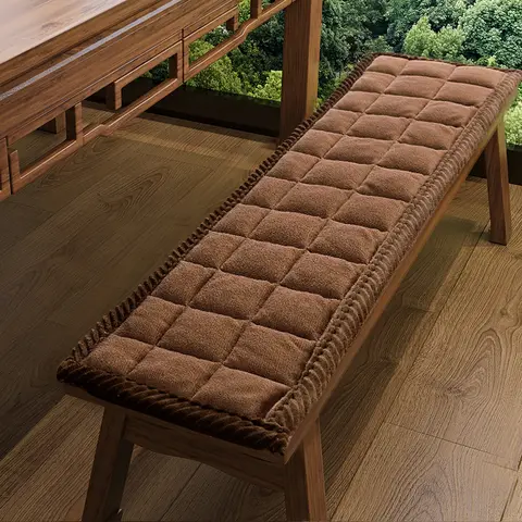 Thicken Velvet Long Bench Cushion Anti Sli Solid Wood Chair Seat Pad Hotel Dining Chair Cushion Garden Patio Sofa Seating Pad
