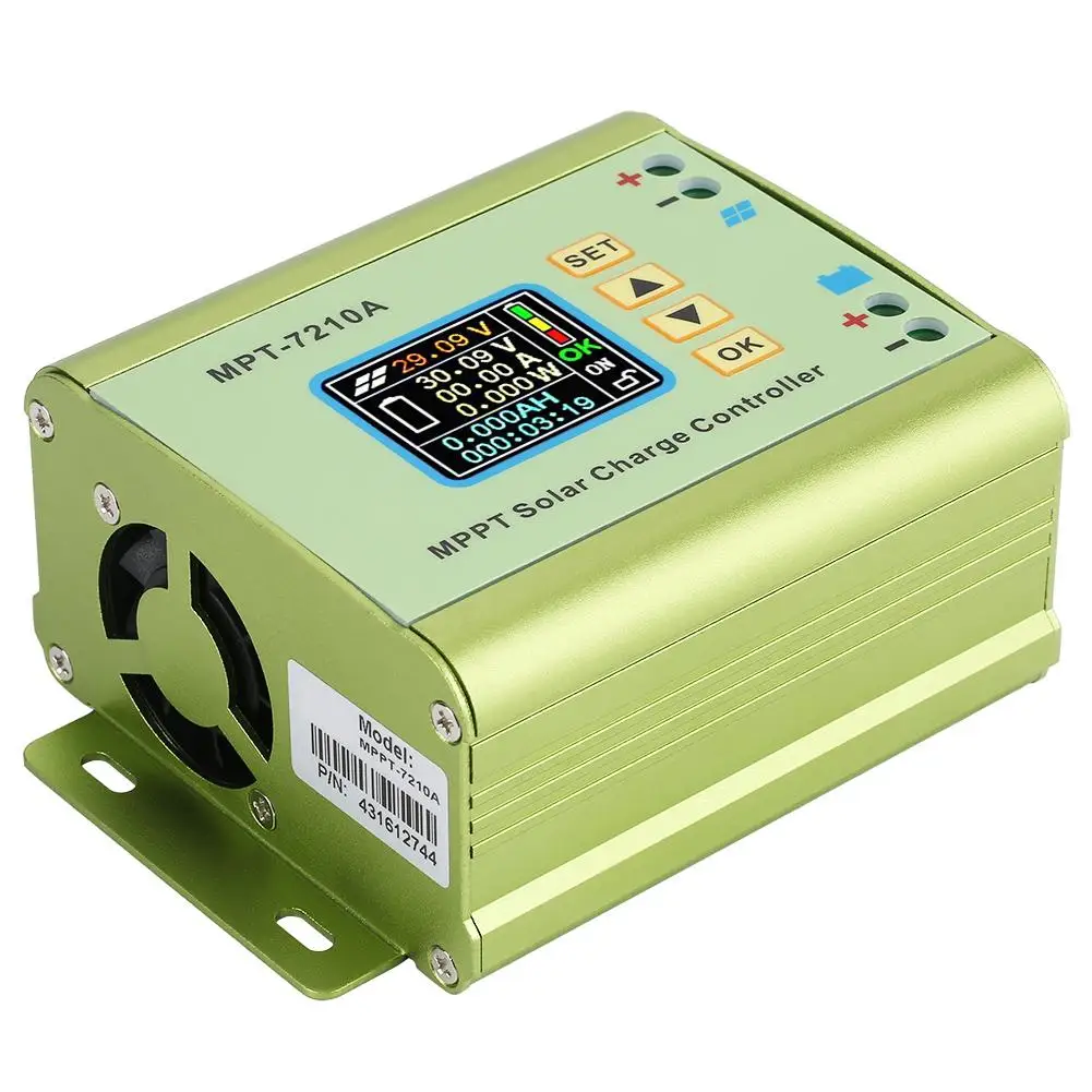 MPT-7210A Color LCD Display MPPT Panel Charge Controller 24/36/48/60/72V Boost Solar Battery Controllers Junctek CE 85%