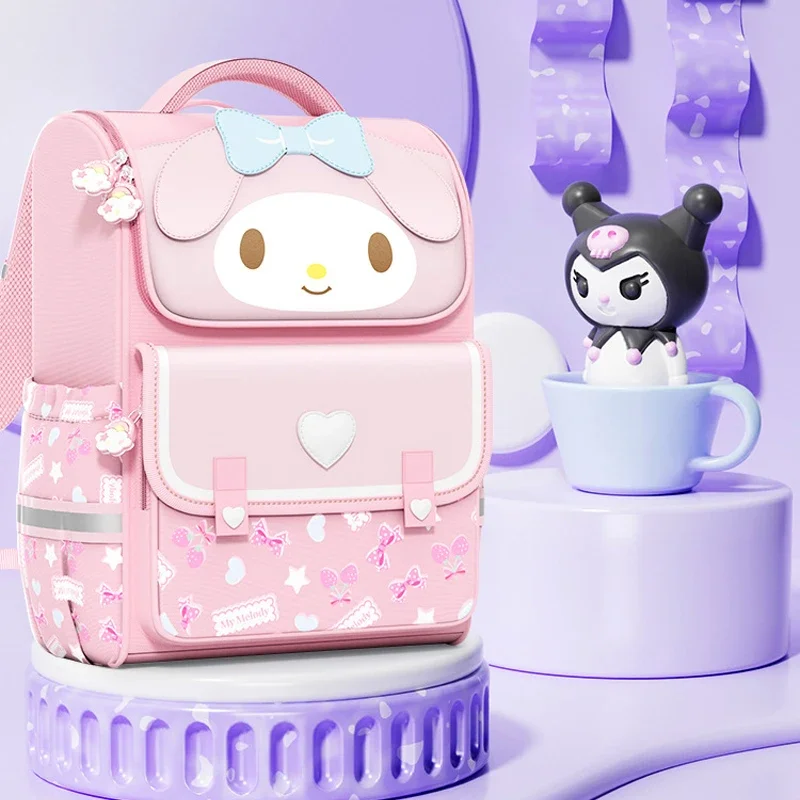حقيبة ظهر مدرسية جديدة للأطفال من سانريوس، شخصية أنيمي للطلاب، سعة كبيرة، حماية ريدج قابلة للتنفس، رسوم متحركة كاواي