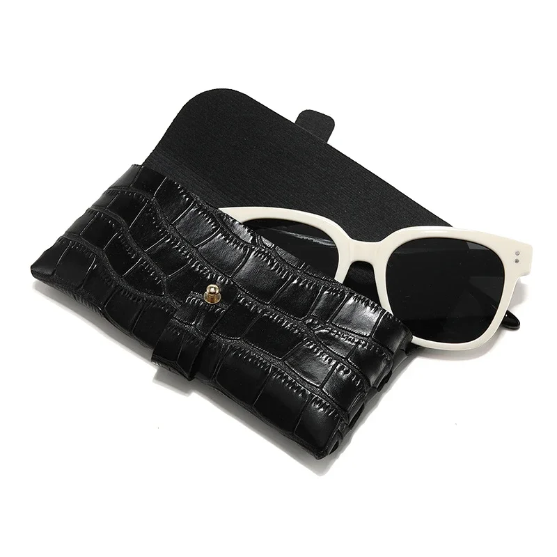 

Портативная кожаная сумка для солнцезащитных очков с пряжкой, органайзер для очков, анти-синий свет, очки для близорукости, защита линз, чехол для очков, держатель